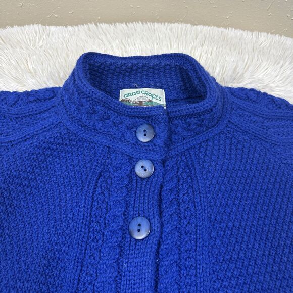 Aran Crafts Women's Irish Cable Knitted  Button-front 100% Merino Wool Size X XL - Picture 3 of 11